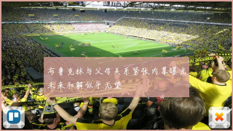 布鲁克林与父母关系紧张内幕曝光未来和解似乎无望